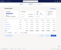 Screenshot of the payroll interface