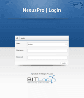 Screenshot of Nexus Pro ( Web Login Screen)