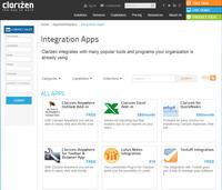 Screenshot of Integration Through an Array of Apps
