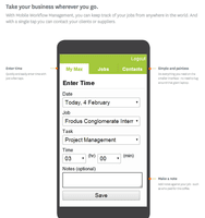 Screenshot of WorkflowMax Mobile Site