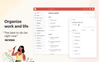 Screenshot of Organise work and life.