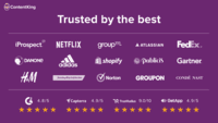 Screenshot of ContentKing is trusted by companies all over the globe.