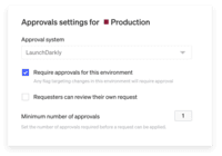 Screenshot of Approval Settings Per Environment