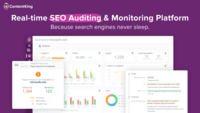 Screenshot of ContentKing: Real-time SEO Auditing & Monitoring Platform. Because search engines never sleep.