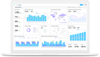 Screenshot of KPI desktop dashboard in light-mode.