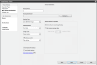 Screenshot of Image Backup Options