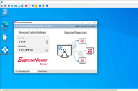 Screenshot of an active remote session in SupremeViewer.