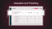 Screenshot of Atera's ticketing, where users can deliver end-user support and issue resolution at scale.