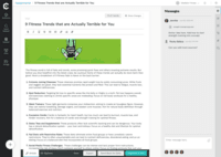 Screenshot of ClearVoice platform collaboration tools