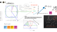 Screenshot of Math project with Collaboard