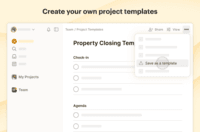 Screenshot of an example templates used to create project templates.