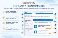 Screenshot of SearchUnify for Customer Support