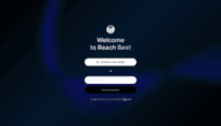 Screenshot of the Reach Best welcome page.