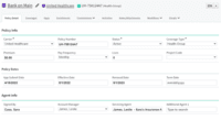 Screenshot of AgencyBloc New Policy Management