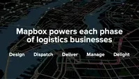Screenshot of Mapbox Navigation products serve every stage of business logistics, fleet managers, and delivery companies.