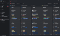 Screenshot of A collection in Attio using a kanban view. Track cards through the stages of the sales pipeline or process - ideal for startups, sales teams, or hiring.
