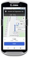 Screenshot of Customized navigation features, including turn-by-turn directions, for mobile applications.
