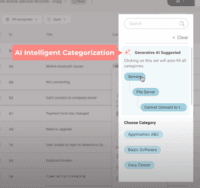 Screenshot of Al Intelligent Categorization