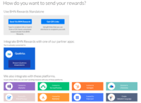 Screenshot of BHN Rewards connects with many of the survey, research, and marketing tools, including Microsoft Teams, Marketo, HubSpot, SurveyMonkey, and Qualtrics.