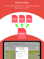 Screenshot of Resize PDF by splitting or extracting selected pages as a new PDF