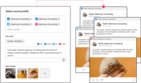 Screenshot of The Social Posting tool is used to plan and post Social media messaging across platforms.