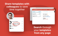 Screenshot of Share templates with colleagues and search through them on any page