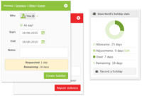 Screenshot of Staff Squared absence management
