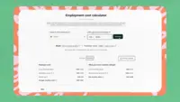 Screenshot of Tools and Resources: Tools to navigate global hiring and manage a distributed team, like the Global Employment Cost Calculator and Employee Misclassification Analyzer.