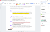 Screenshot of the software's collaboration features, with the ablity to comment on, annotate, or mark up documents.